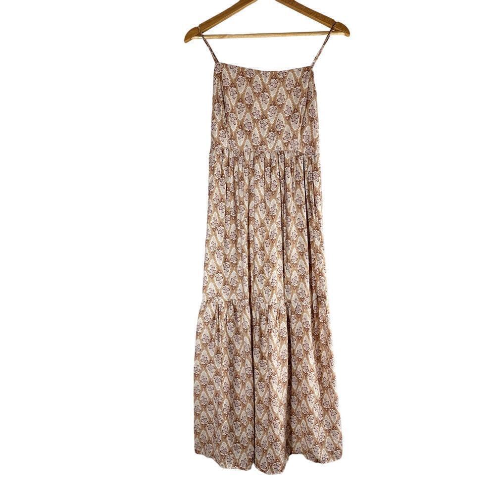 By The River Boho Cottagecore Sleeveless Midi Dress Size Large